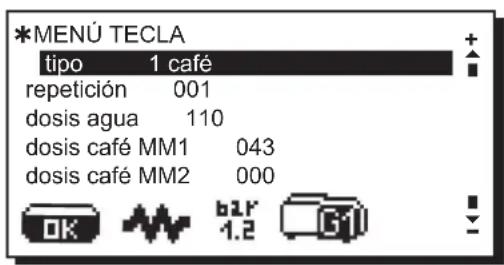 La Cimbali S39 Dolcevita - Menu tecla - Seccion Café - 1