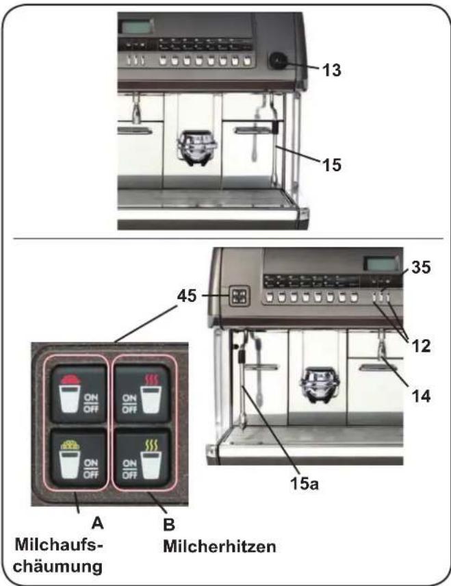 La Cimbali S39 Dolcevita - Dampfabgabe über Turbosteam-Selektor (45) (sofern vorgesehen) - 1