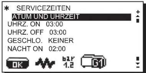 La Cimbali S39 Dolcevita - Menu Servicezeiten - 2