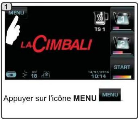 La Cimbali M100 - Changement de l'eau de la chaudière - 1