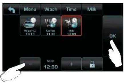 La Cimbali M100 - Milk: press the icon - 1
