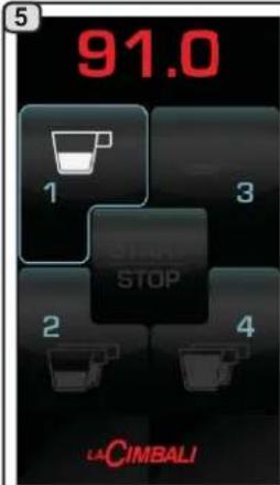 La Cimbali M100 - Programming measures using the "SELF-LEARNING" function - 5