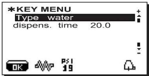 La Cimbali M26 - Key menu - Hot water selection - 1