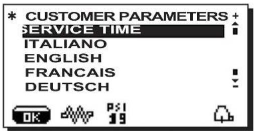 La Cimbali M26 - Customer parameters menu - 2