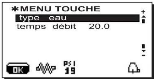 La Cimbali M26 - Menu touche - sélection eau chaude - 1