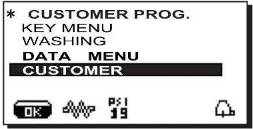 La Cimbali M26 - Customer parameters menu - 1