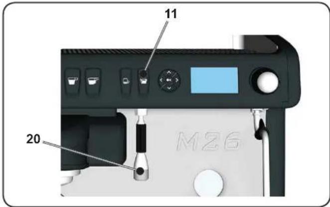 La Cimbali M26 - Changing the water in the boiler (only DT version with display) - 2