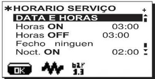 La Cimbali S39 TE - Menu horário de service - 1