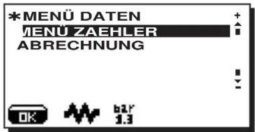La Cimbali S39 TE - Datenmenu: ZAHLER - 1