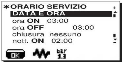 La Cimbali S39 TE - Menu orario servizio - 2