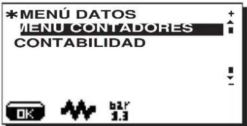 La Cimbali S39 TE - Menu DATOS: CONTADORES - 1