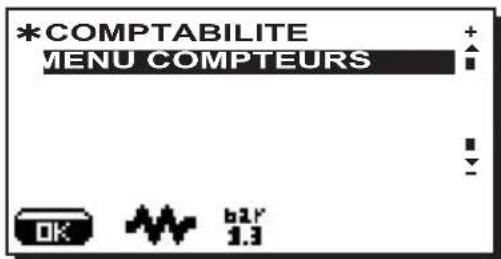 La Cimbali S39 TE - Menu DONNEES: COMPTABILITÉ - 2