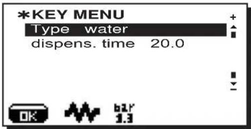 La Cimbali S39 TE - Key menu - Hot water selection - 1