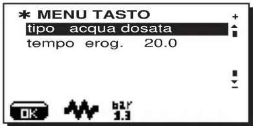 La Cimbali S39 TE - Menu tasto - Sezione Acqua Calda - 2
