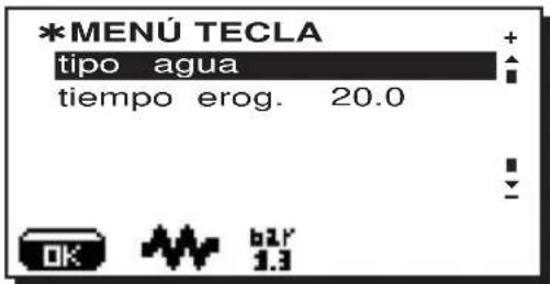 La Cimbali S39 TE - Menu tecla - Seccion Agua Caliente - 1