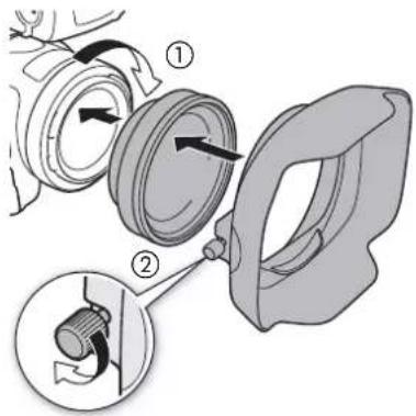 CANON XA60 - Attaching a Wide Attachment to the Camera - 1