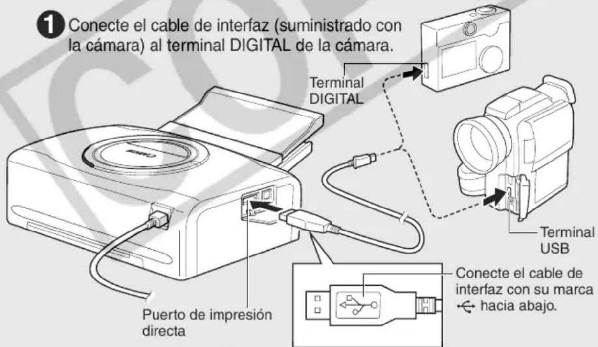 Conexión de la CAMERA a la impresora (p. 28) 1
