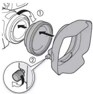 CANON XA70 - Attaching a Wide Attachment to the Camera - 1