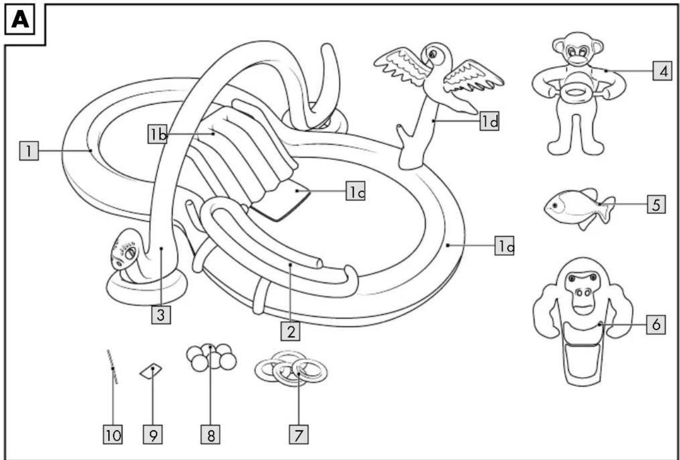 Playtive IAN 385219 - KINDERPLANSCHBECKEN DSCHUNGELWELT - 2