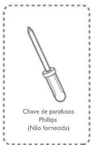 Chave de parafusos Phillips (Não fornecida)