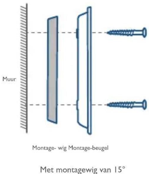 Muur Montage- wig Montage-beugel Met montagewig van 15°