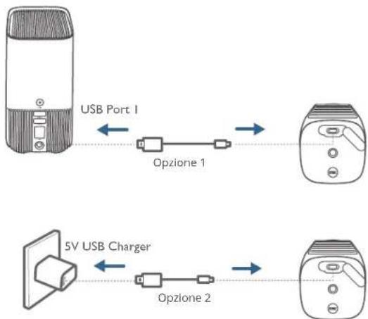 USB Port I Opzione 1 5V USB Charger Opzione 2
