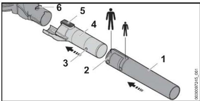 STIHL SHA56 - Blaaspijp monteren - 1