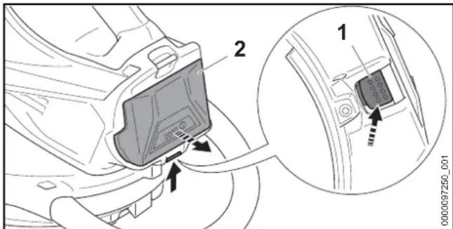 STIHL SHA56 - Akku herausnehmen - 1