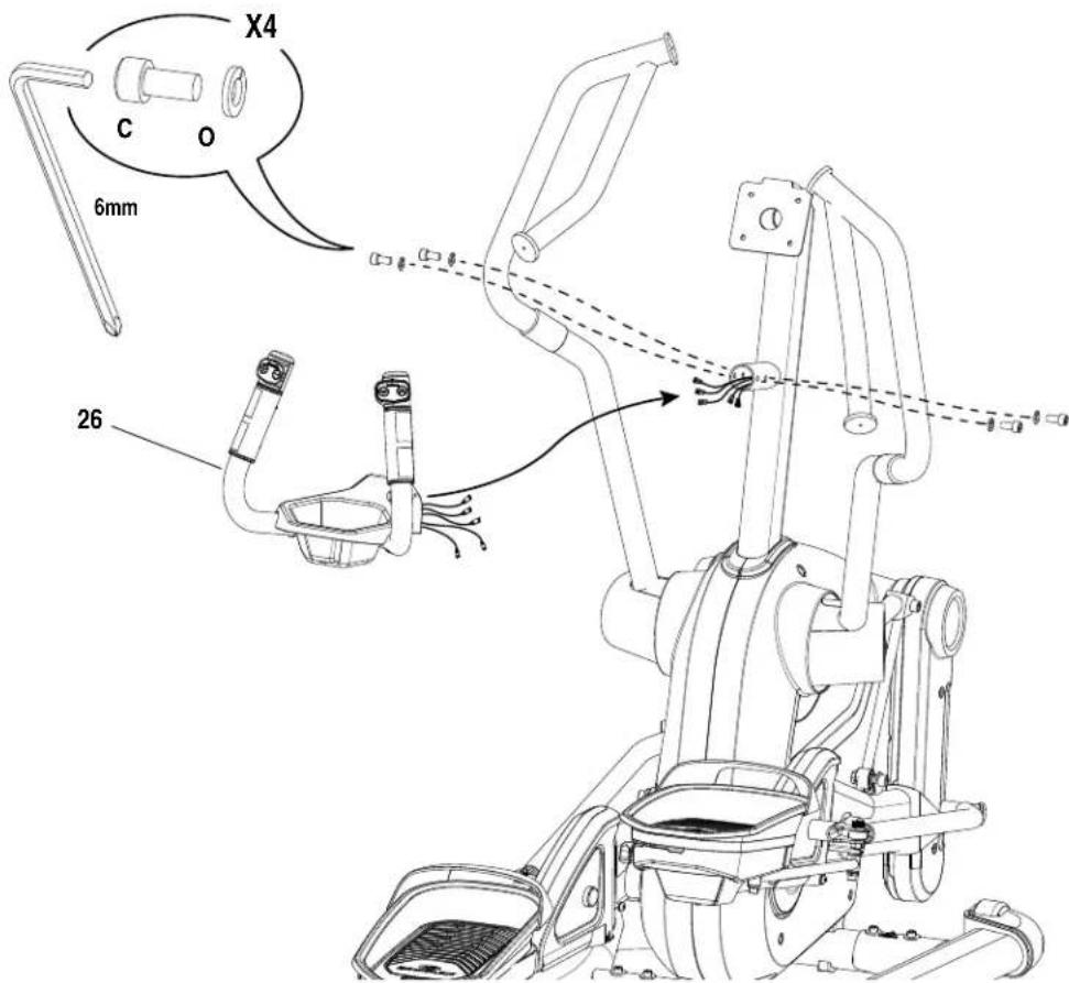 BOWFLEX LateralX LX5i - Installez la poignée statique sur le tube de la console - 1