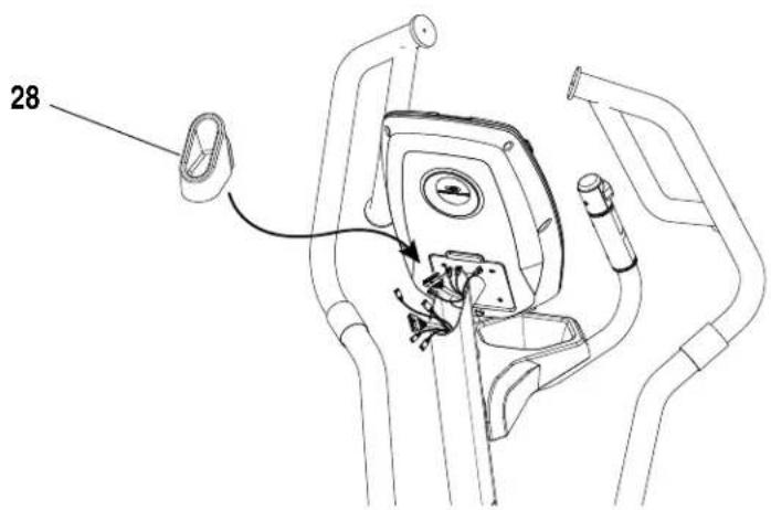 BOWFLEX LateralX LX5i - Connectez les câbles de la console aux câbles du tube et arrimez l'embout à l'extrémité du tube - 1