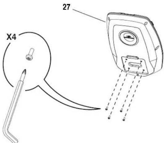 BOWFLEX LateralX LX5i - Installez la poignée statique sur le tube de la console - 2