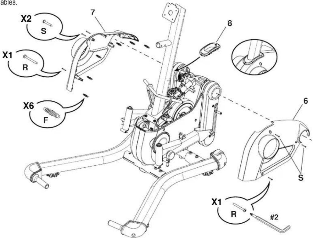 BOWFLEX LateralX LX5i - Arrimez les caches et le joint du tube au châssis - 1