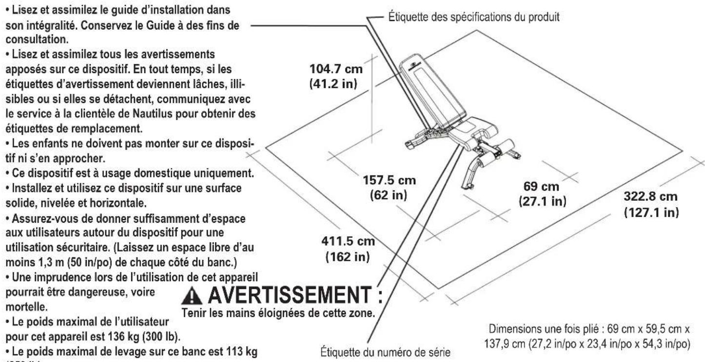 BOWFLEX SelectTech 4.1S - Conservez les presentes instructions. - 3