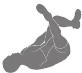 BOWFLEX Max Trainer M3i - Étirement au sol, pied sur la cuisse (figure du « 4 » couchée) - 1