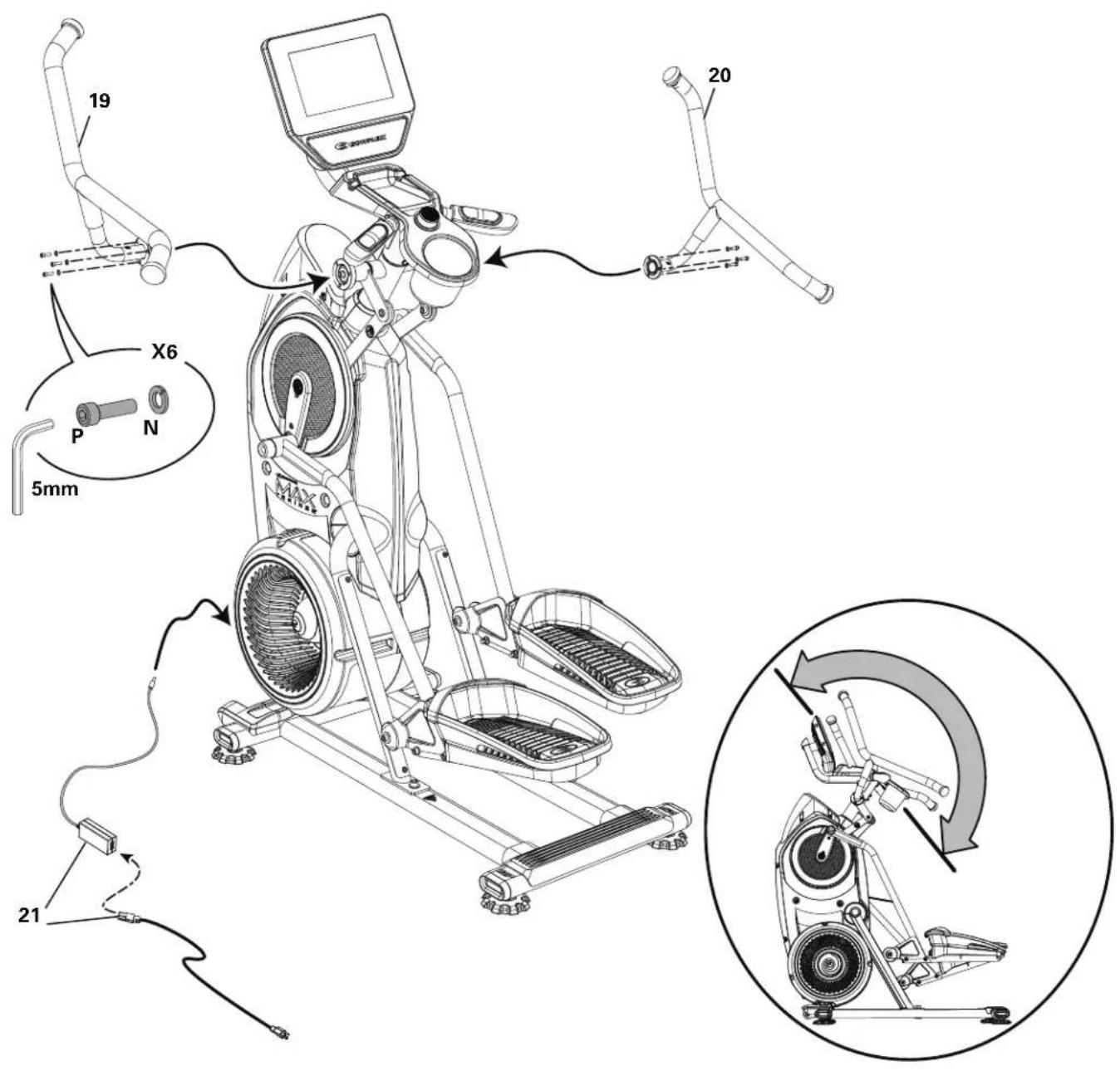 BOWFLEX Max Trainer M9 - Étape 6. - 2