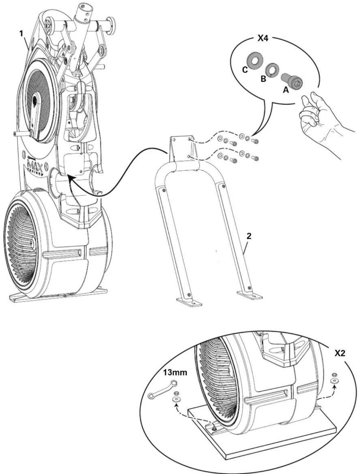 BOWFLEX Max Trainer M9 - Étape 1. - 2