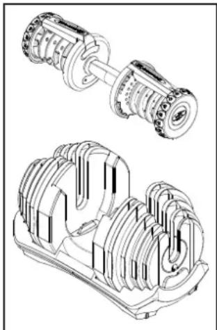 BOWFLEX SelectTech BD1090i - Teste do mecanismo debloqueio do Haltere SelectTech - 4