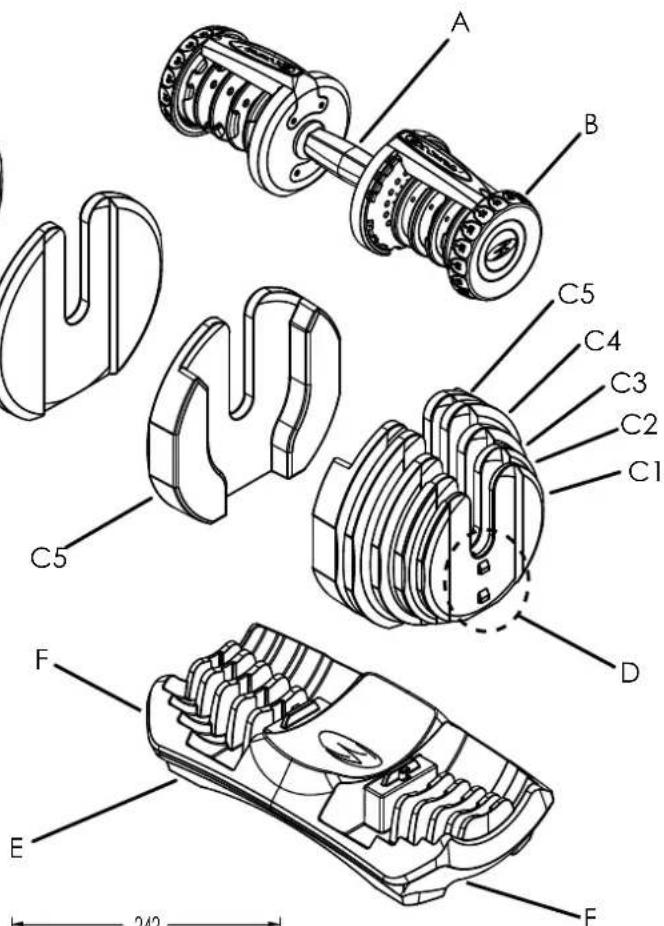 BOWFLEX SelectTech BD1090i - Fonctions - 3