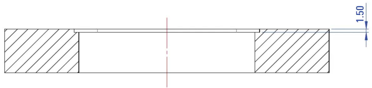 AUDIO TECHNICA 50IUFM04 - Table top hole cut dimensions - 2
