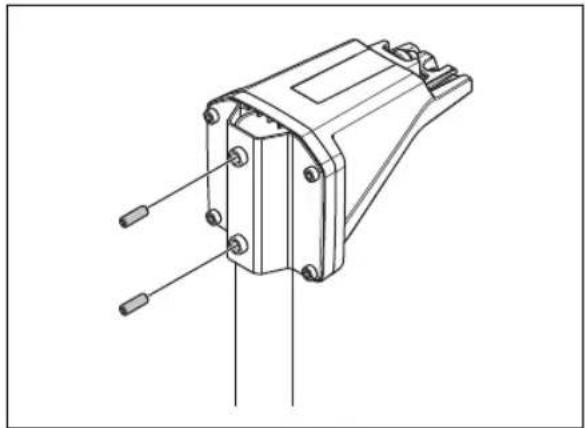 HUSQVARNA EPOS Reference Station - Montarea stației de referință pe un stâlp - 3