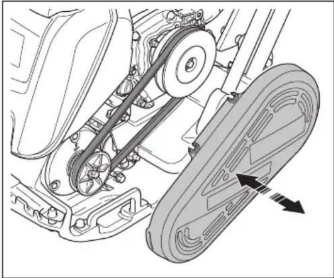 HUSQVARNA LF 80 - Contrôle de la courroie trapézoïdale - 2