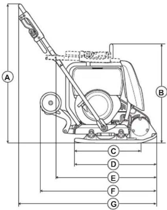 HUSQVARNA LF 80 - Dimensions du produit LF 130 - 1