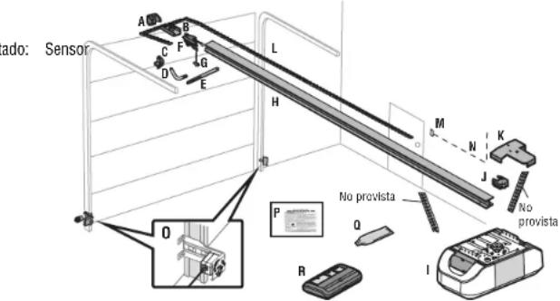 LIFT-MASTER 85870 - Montaje de abridor de puerta de garaje - 1