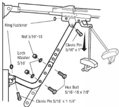 LIFT-MASTER 85870 - Connect the Door Arm to the Trolley - 6
