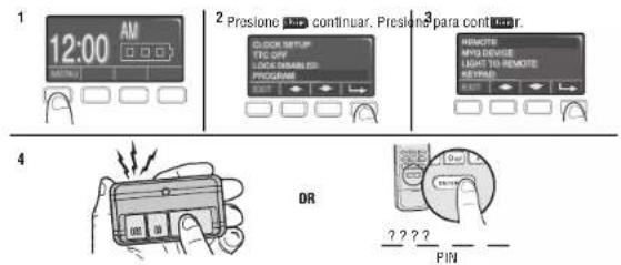 LIFT-MASTER 85870 - PARANAADIR,REPROGRAMAROCAMBIARUNPINDEENTRADA SIN MANDO A DISTANCIA/UTILIZANDO EL CONTROL DE LA PUERTA - 1