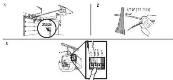 LIFT-MASTER 85870 - Wire the Door Control to the Garage Door Opener 3 Attach the Warning Labels - 2