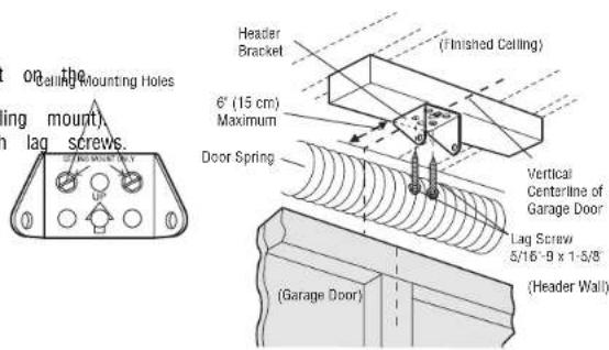 LIFT-MASTER 85870 - OPTION B - CEILING INSTALLATION - 1