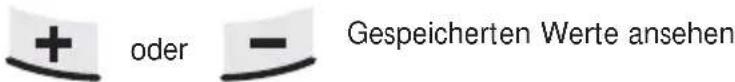 oder Gespeicherten Werte ansehen
