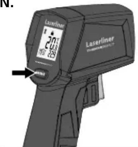 Laserliner ThermoSpot - Affichage des valeurs max./min. - 1