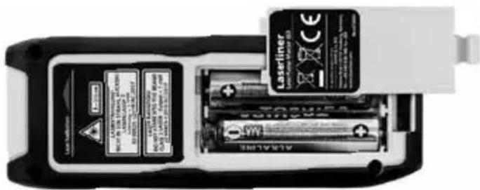 Laserliner LaserRangeMaster Gi3 - Poner las pilas - 1